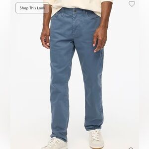 J crew opal blue Straight-fit garment-dyed five-pocket pant